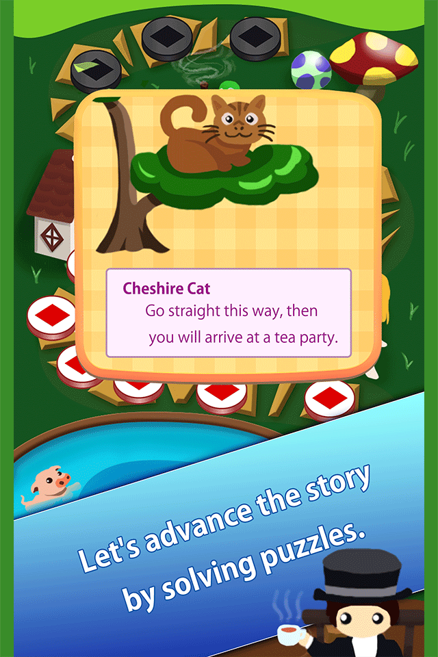 Short story and Cheshire cat and Queen's explanation